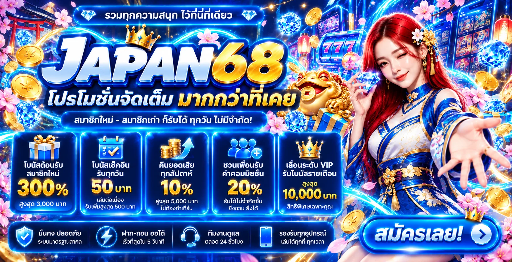 JAPAN68 สล็อตและเกมออนไลน์ยอดนิยม